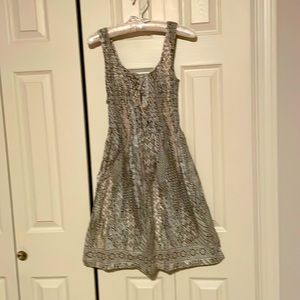 NWT Bali summer dress. Size S, Batik brown and beige pattern